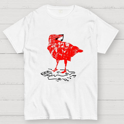 Crow Broken Cassete Tape Geek T-Shirt