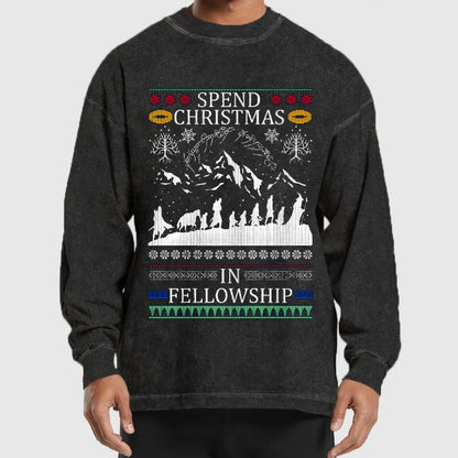 Spent Christmas in Group Washed Long Sleeve Tee