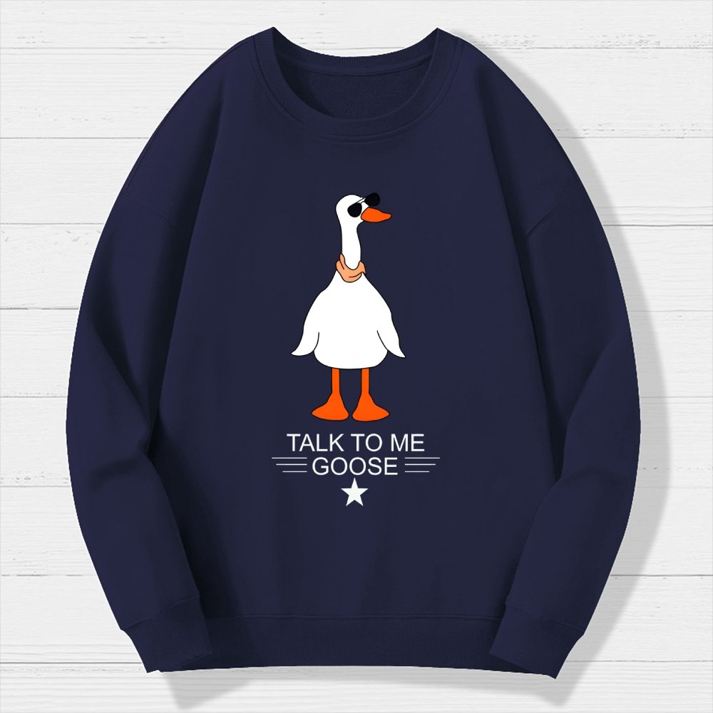 Talk To Me Geek Cotton Sweatshirt