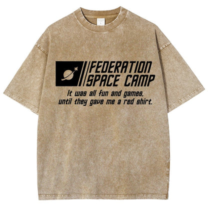 Galactic Space Camp Vintage Distressed T-shirt
