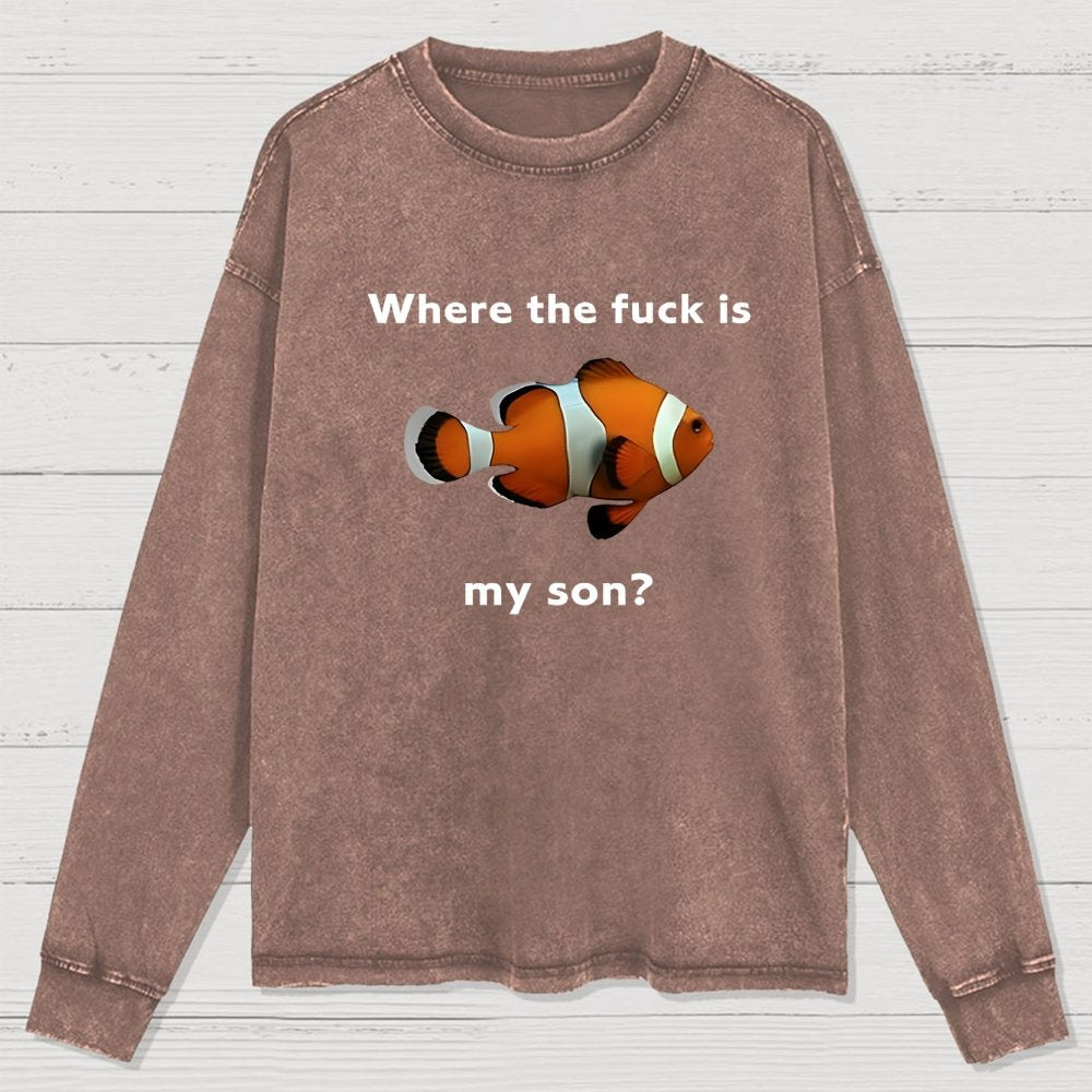 Where the fuck Washed Long Sleeve Tee