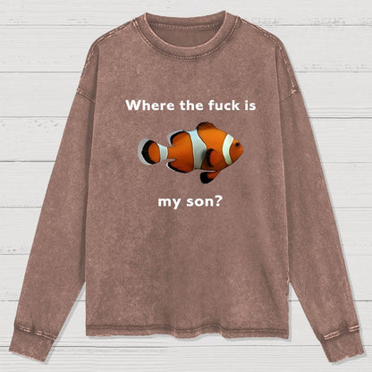 Where the fuck Washed Long Sleeve Tee