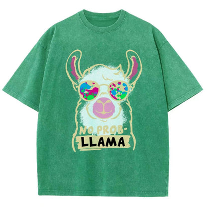 No probllama Vintage Distressed T-shirt