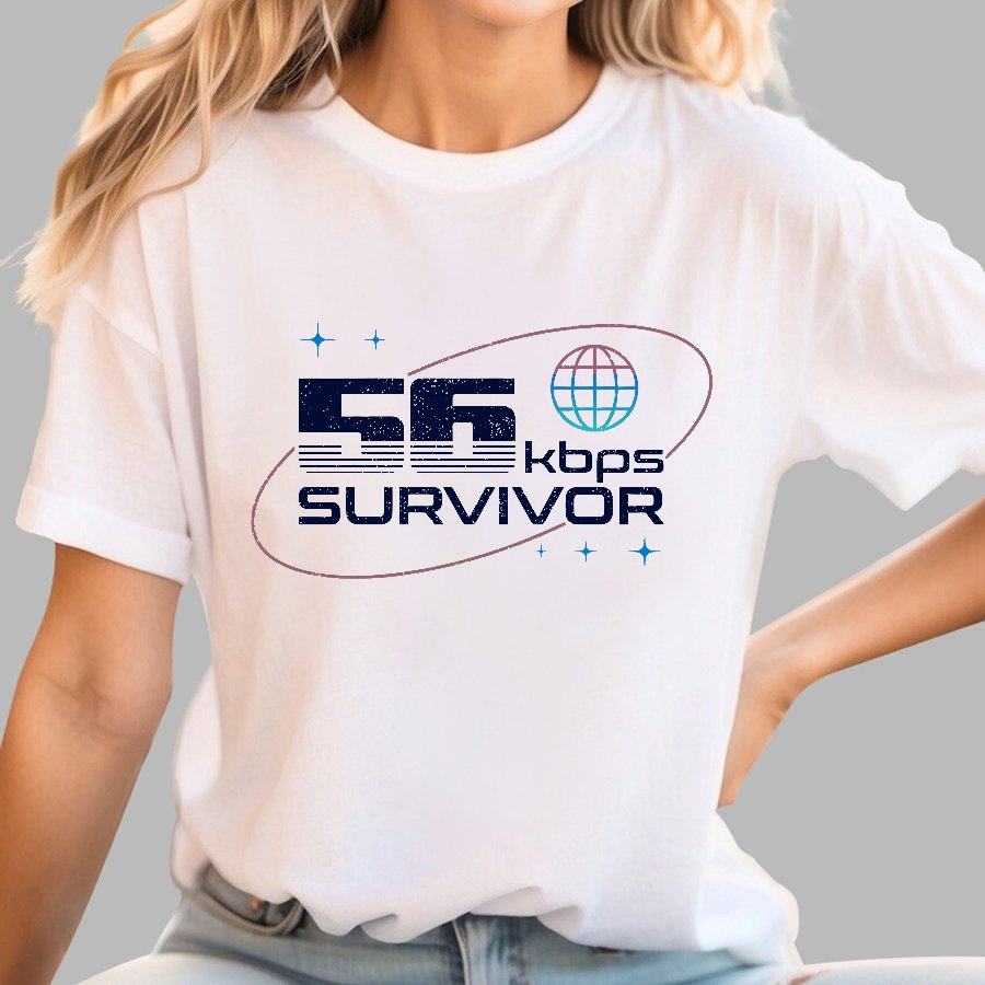 56 Kbps Survivo Buy Now Geek T-Shirt