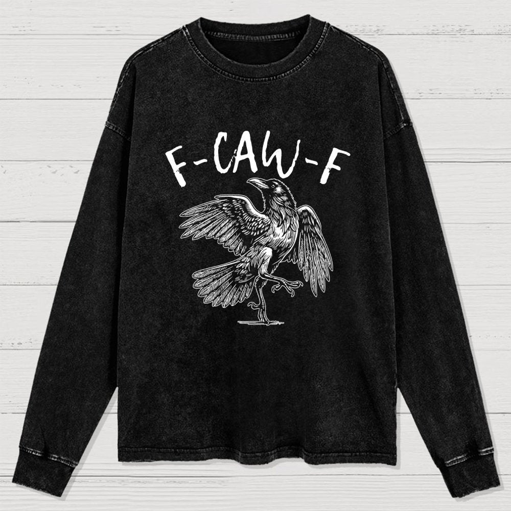 F-Caw-F Washed Long Sleeve Tee