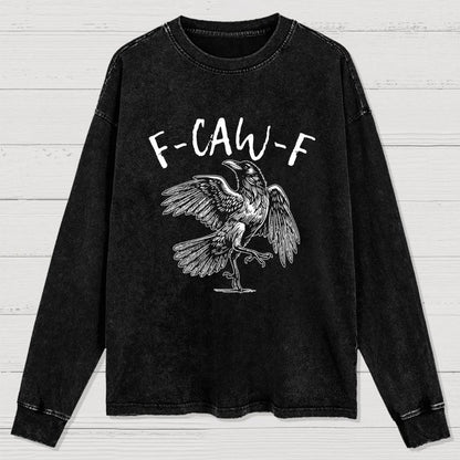 F-Caw-F Washed Long Sleeve Tee