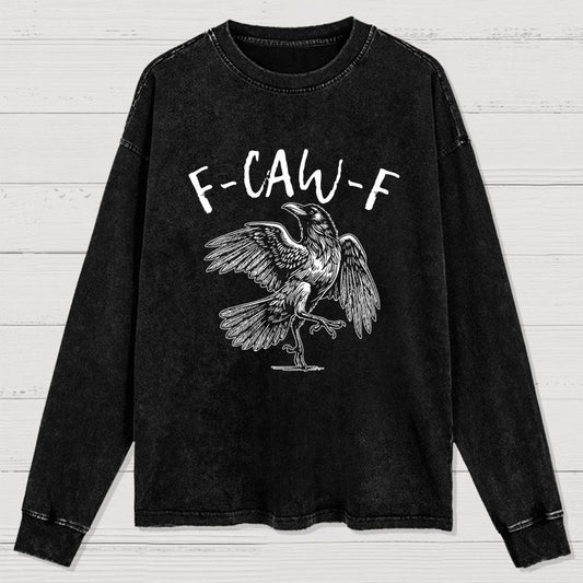 F-Caw-F Washed Long Sleeve Tee