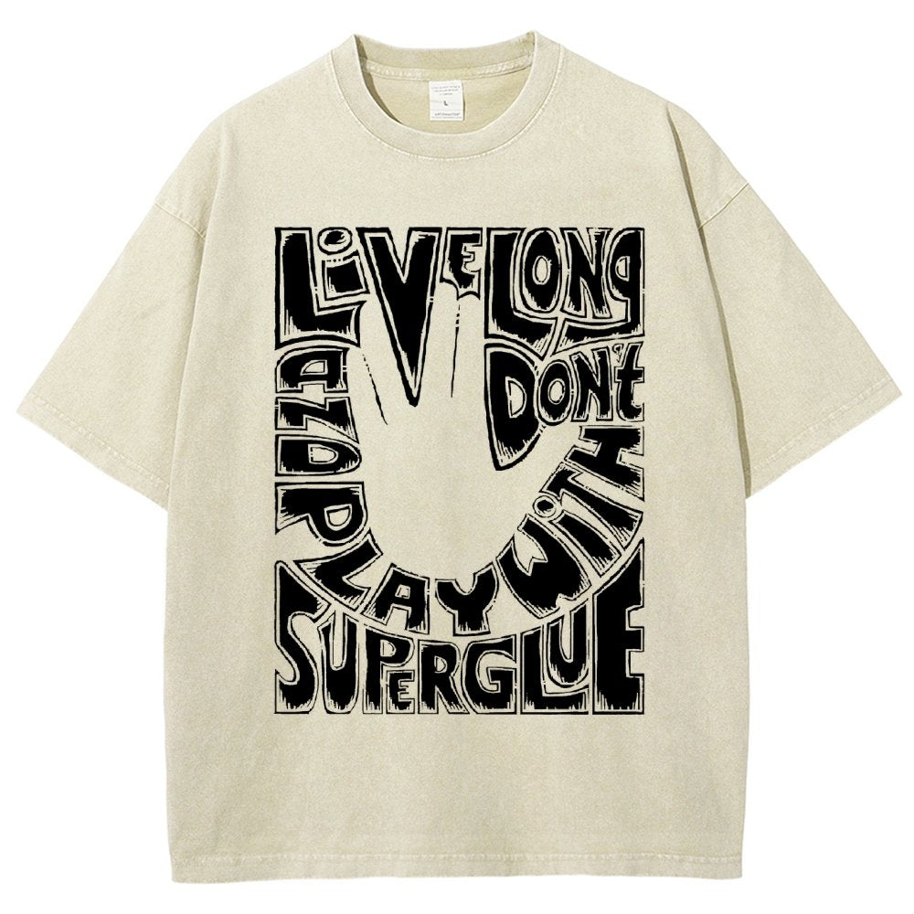 Don't Play With Superglue Vintage Distressed T-shirt