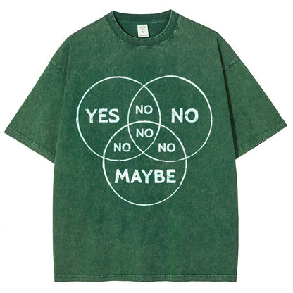 Venn In Doubt, say no. Vintage Distressed T-shirt