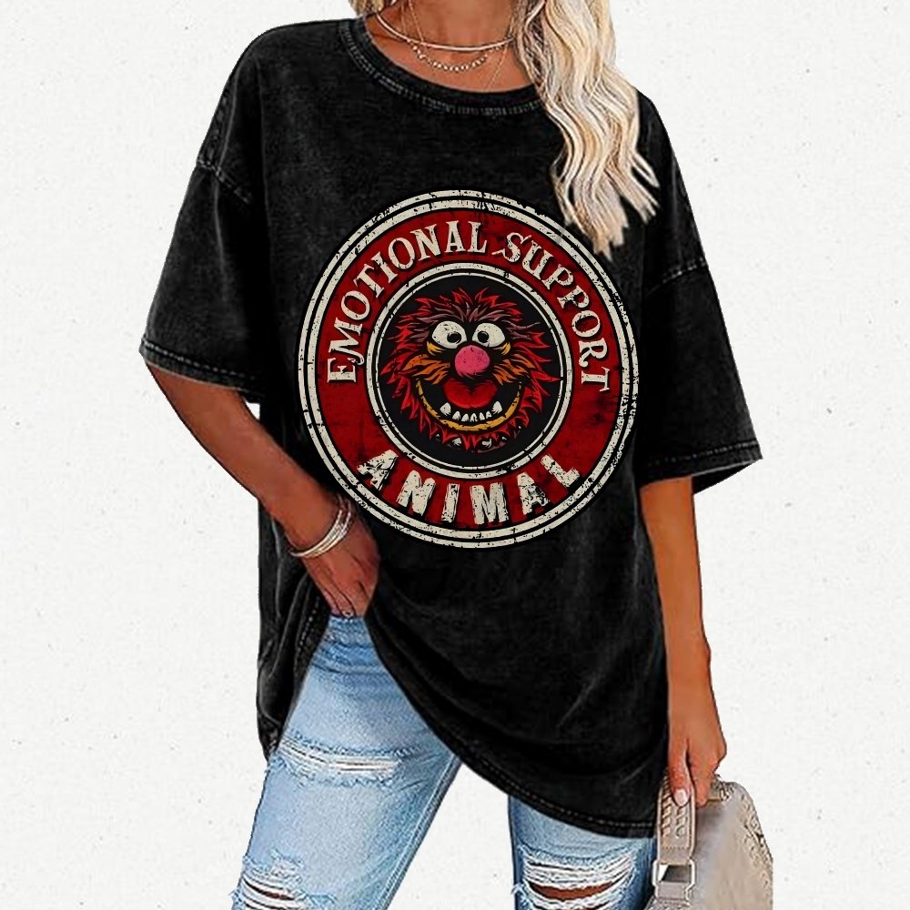 Emotional Support Animals Vintage Distressed T-shirt