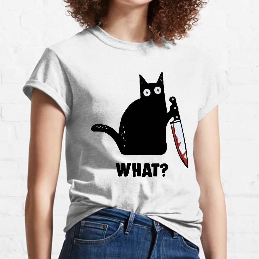 What？Funny Cat Geeky T-Shirt