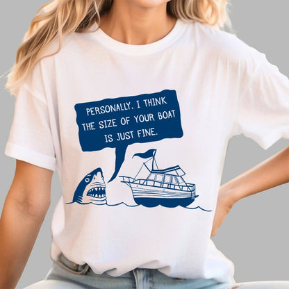 Polite Shark  Mysterious Island Unisex Geek T-Shirt