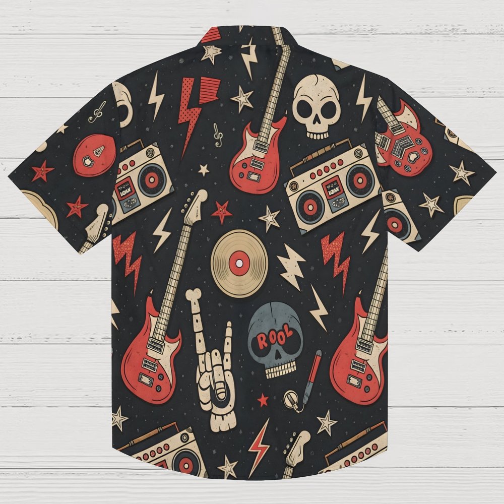 Skull Music Printed patterns Geek Hawaiian Shirt