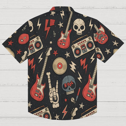 Skull Music Printed patterns Geek Hawaiian Shirt