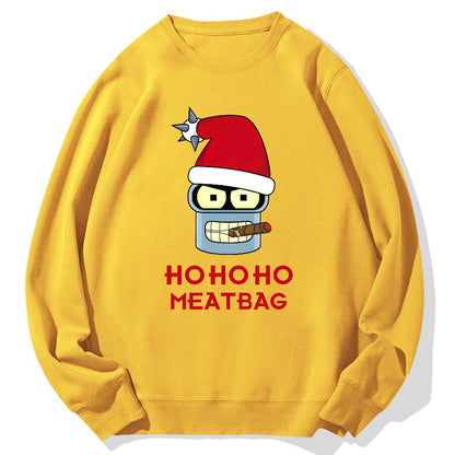 Ho-Ho-Ho！Meatbag Geek Cotton Sweatshirt