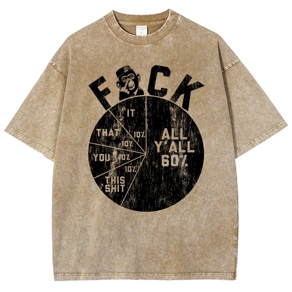 Sentiment Quantification Failure Pie Chart Vintage Distressed T-shirt