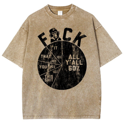 Sentiment Quantification Failure Pie Chart Vintage Distressed T-shirt