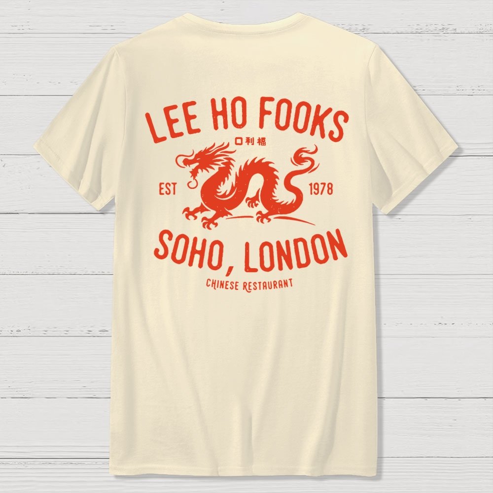 Lee Ho Fooks Vintage Resto Front And Back Printing Geek T-Shirt