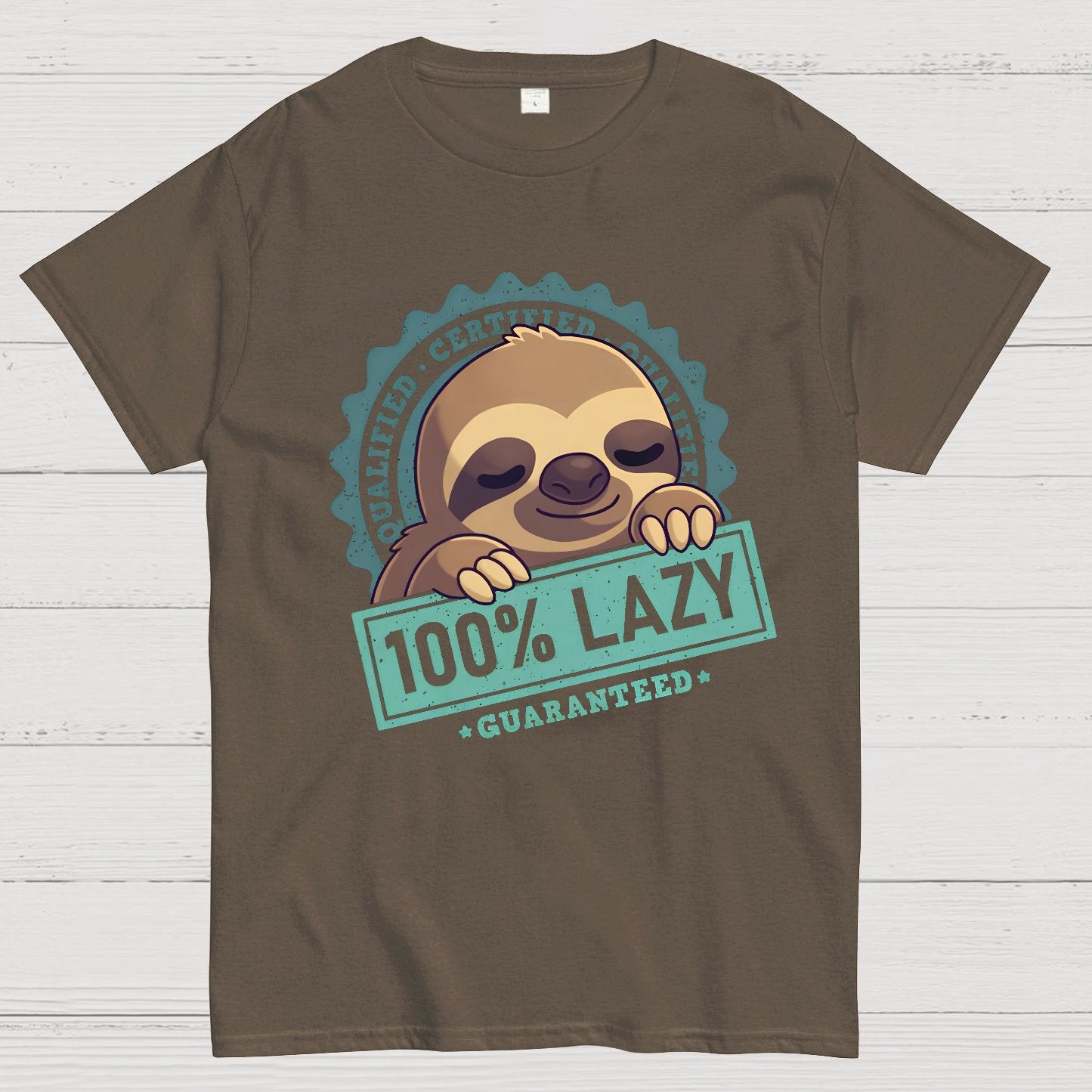 100% Lazy Sloth Geek T-Shirt