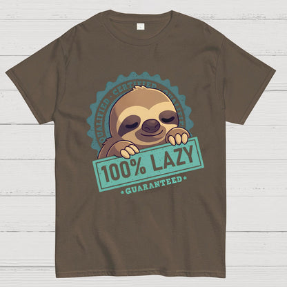 100% Lazy Sloth Geek T-Shirt