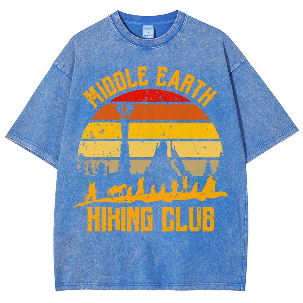 Middle Earth Hiking Club Vintage Distressed T-shirt