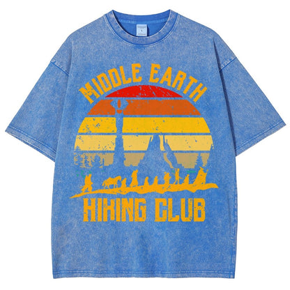 Middle Earth Hiking Club Vintage Distressed T-shirt