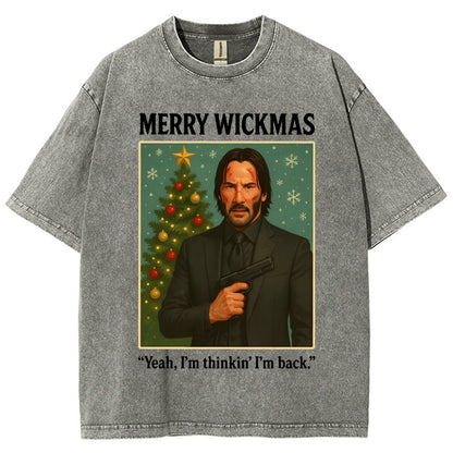 Merry Christmas Yeah, I'm Thinkin' I'm Back!  Vintage Distressed T-shirt