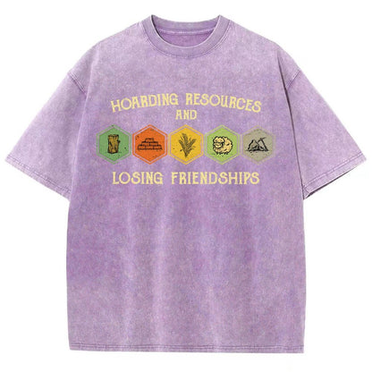 Hoarding Resources And Losing Friends Vintage Distressed T-shirt