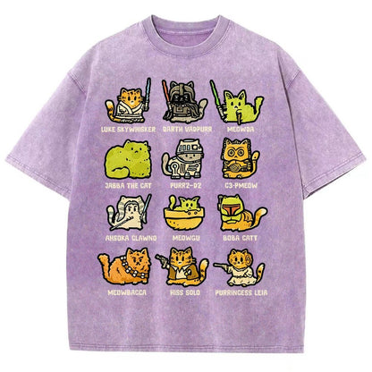 Cats of the Stars Vintage Distressed T-shirt