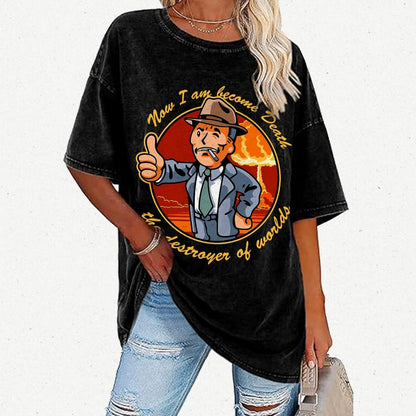 Oppen Boy-Now I am become Death, the destroyer of worlds. Vintage Distressed T-shirt