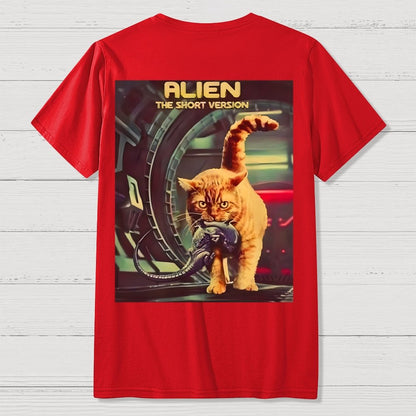 Mystery Cat Heavy Back-printed Geek T-shirt