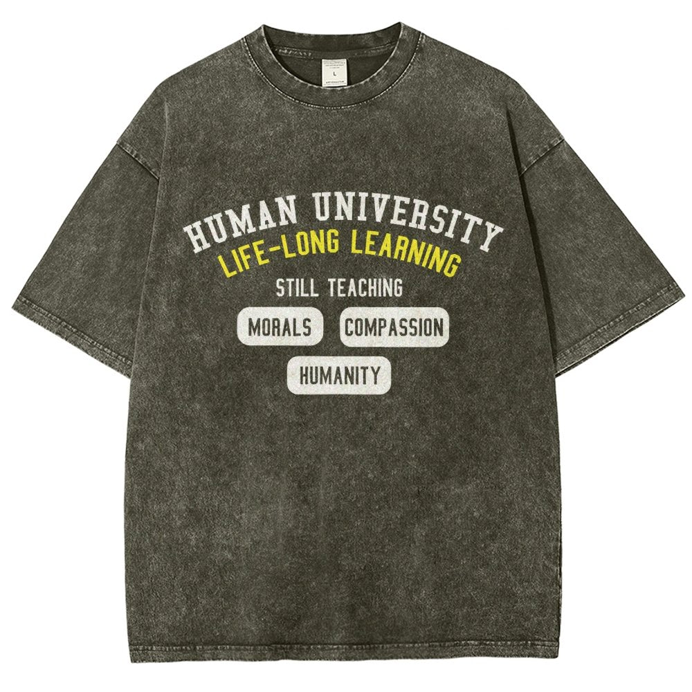 Human University Vintage Distressed T-shirt