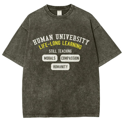 Human University Vintage Distressed T-shirt