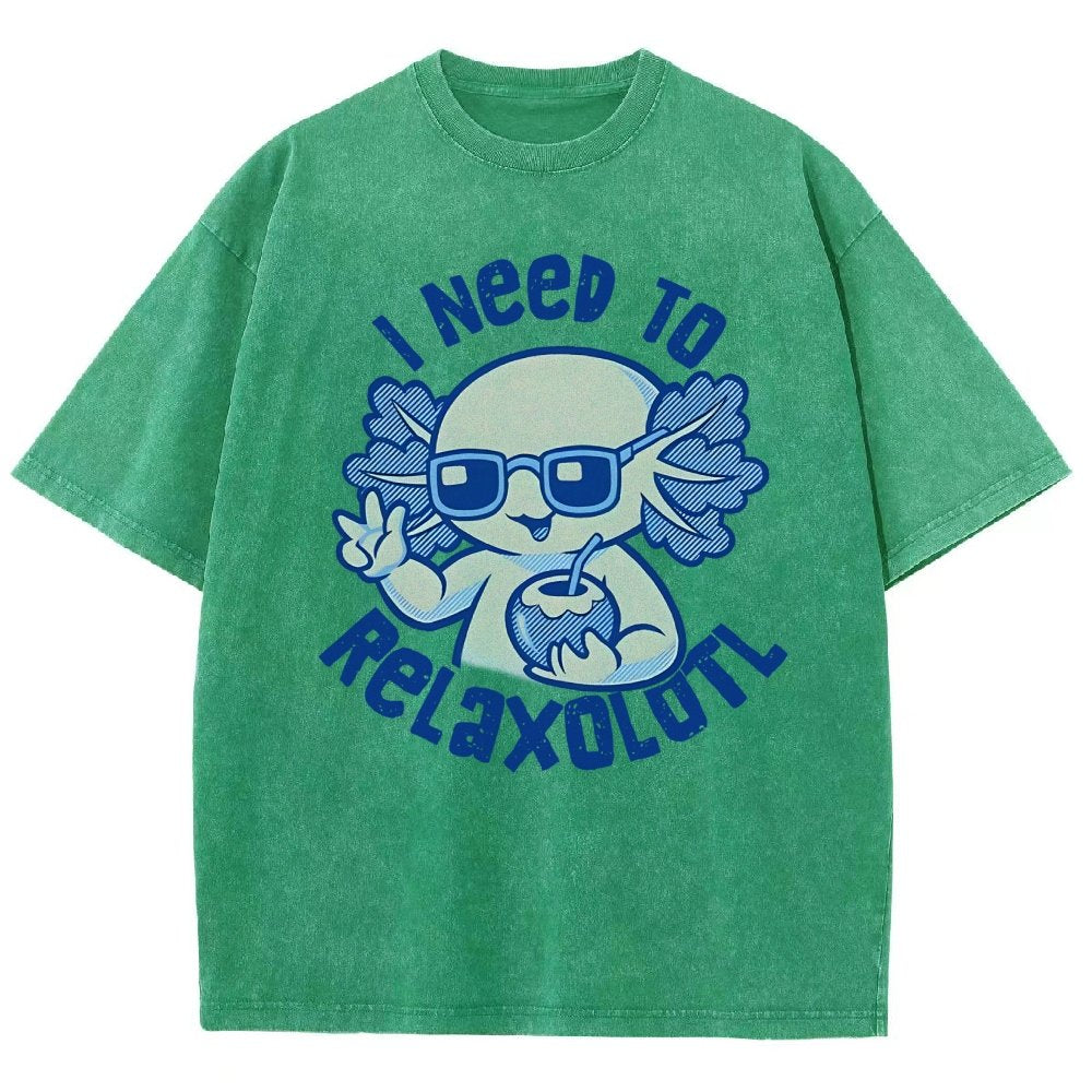 I Need To Relaxolotl Vintage Distressed T-shirt