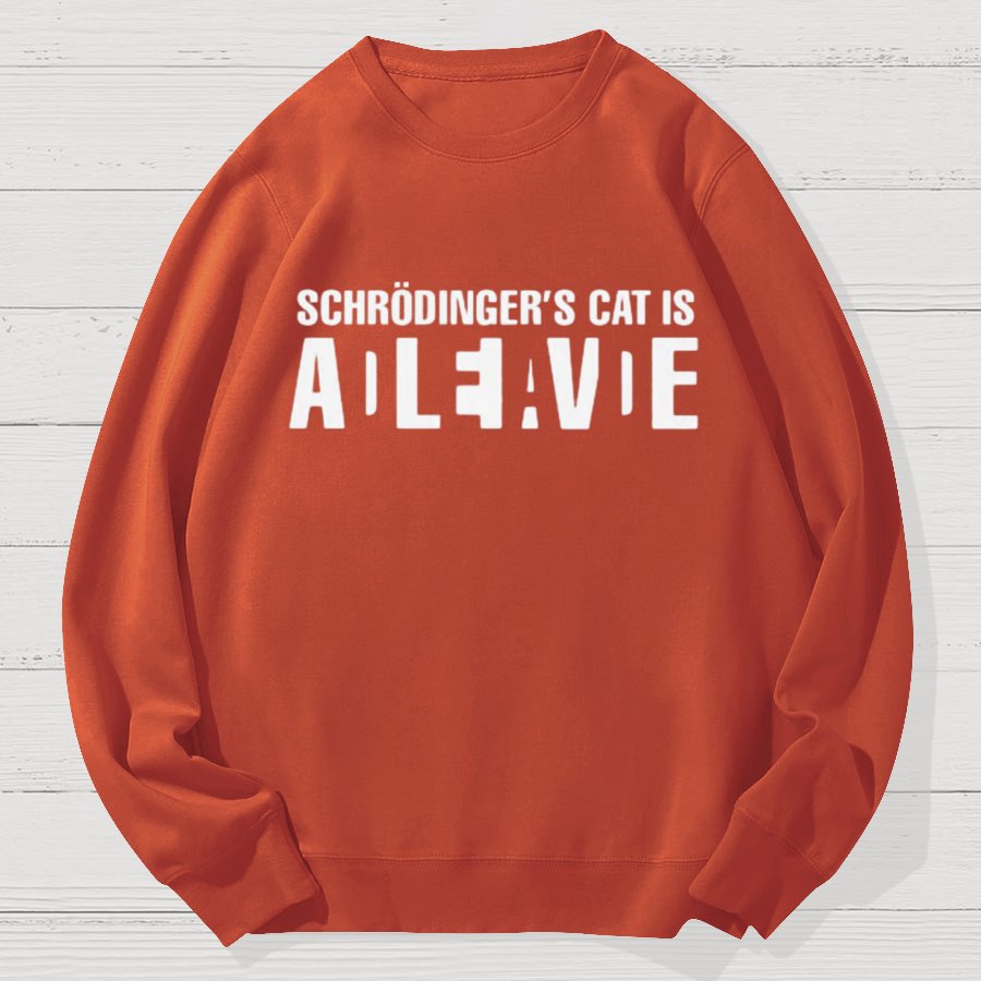 Schrödinger's Cat Adleiavde Geek Cotton Sweatshirt