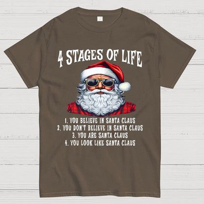 4 Stages Of Life Funny Christmas Geek T-Shirt