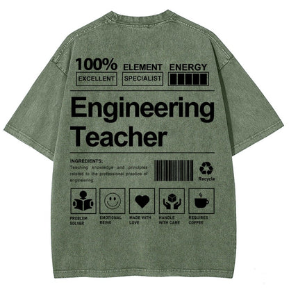 Engineering Teacher Unisex Washed T-Shirt
