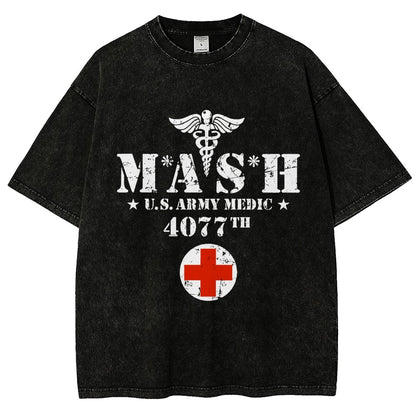 Old School University Vintage Distressed T-shirt