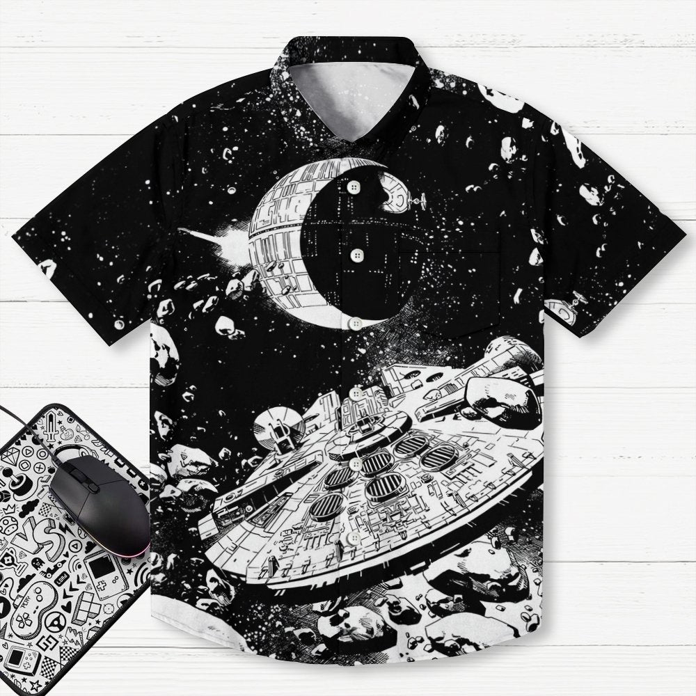 Planetary war background Geek Hawaiian Shirt