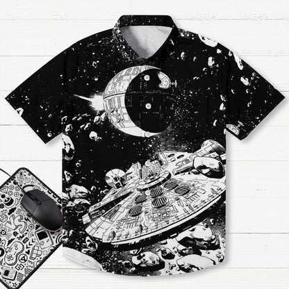 Planetary war background Geek Hawaiian Shirt