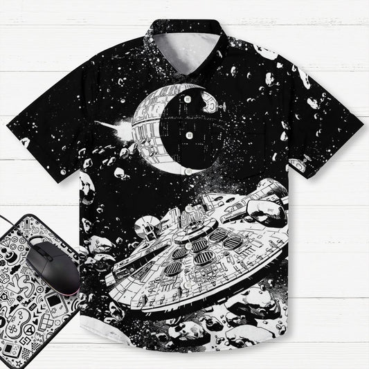 Planetary war background Geek Hawaiian Shirt