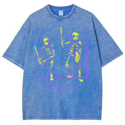 MIND-BOGGLING SKELETONS Vintage Distressed T-shirt