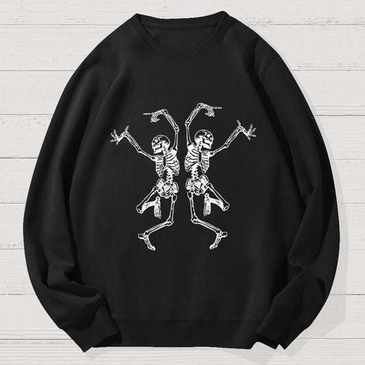 Dancing Skeleton Halloween Geek Cotton Sweatshirt