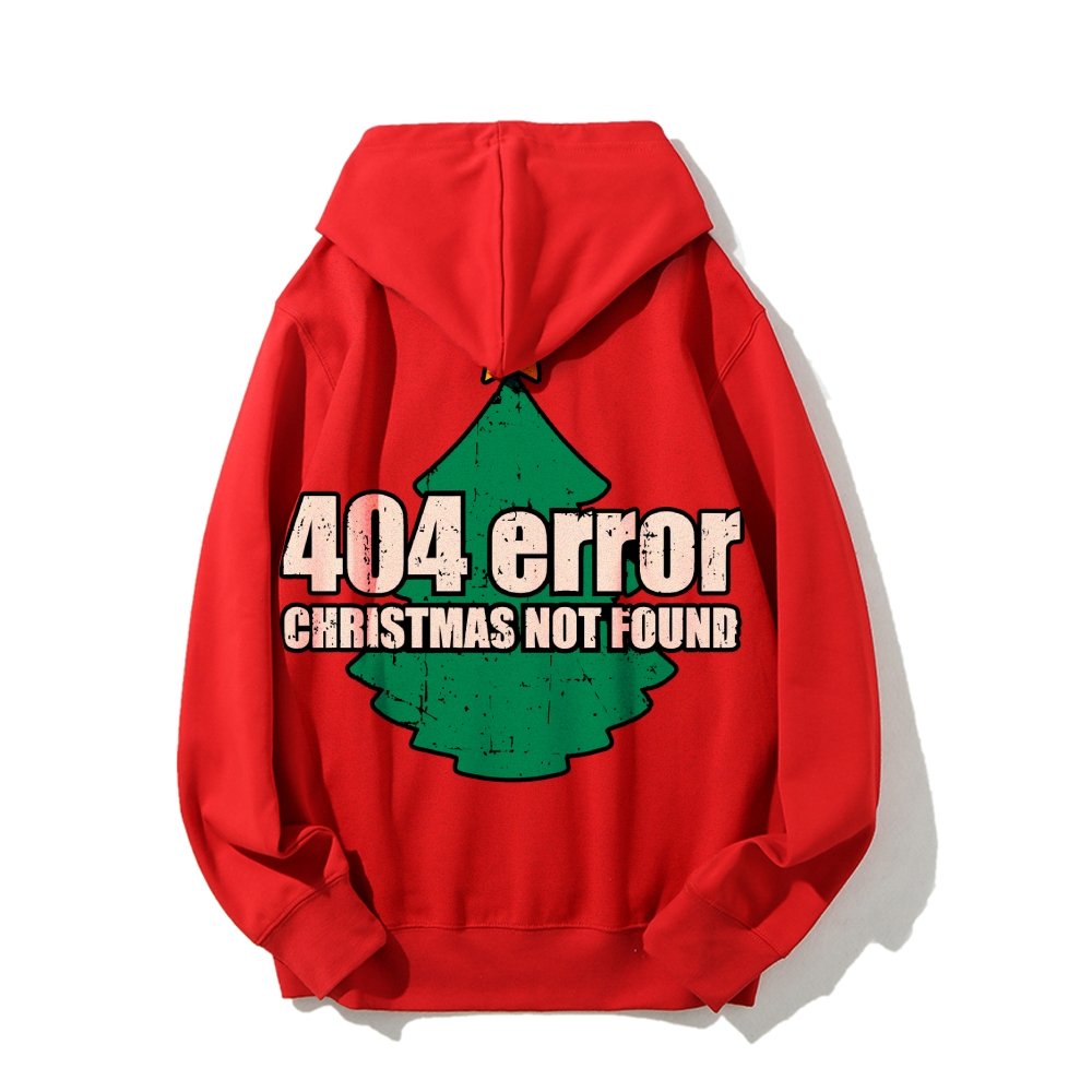 Error 404 Printed Back Cotton Hoodie