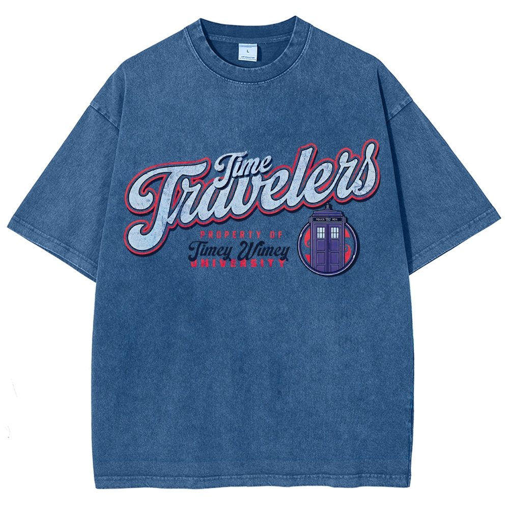 Timey Wimey University Vintage Distressed T-shirt