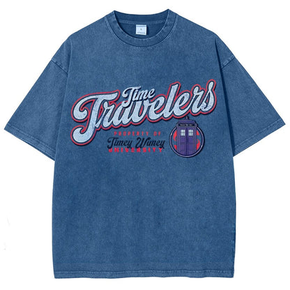 Timey Wimey University Vintage Distressed T-shirt