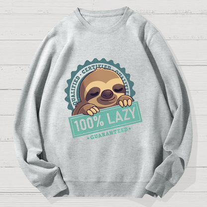 100% Lazy Sloth Geek Cotton Sweatshirt