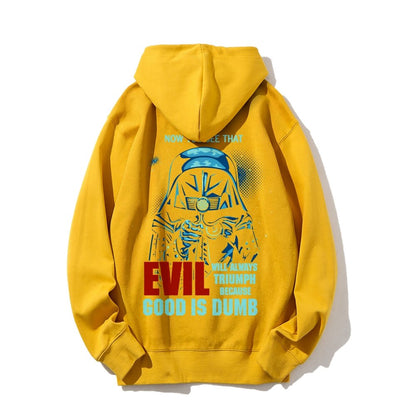Good Is Dumb Printed Back Unisex Cotton Hoodie