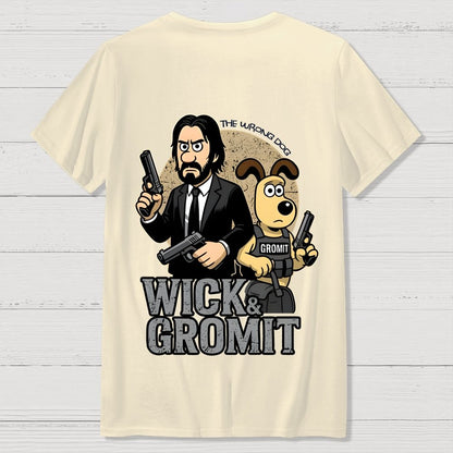 The Wrong Dog  Back Printing Geek T-Shirt