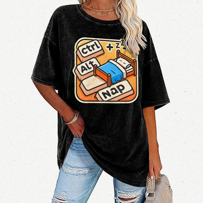 Ctrl+Alt+Nap Vintage Distressed T-shirt